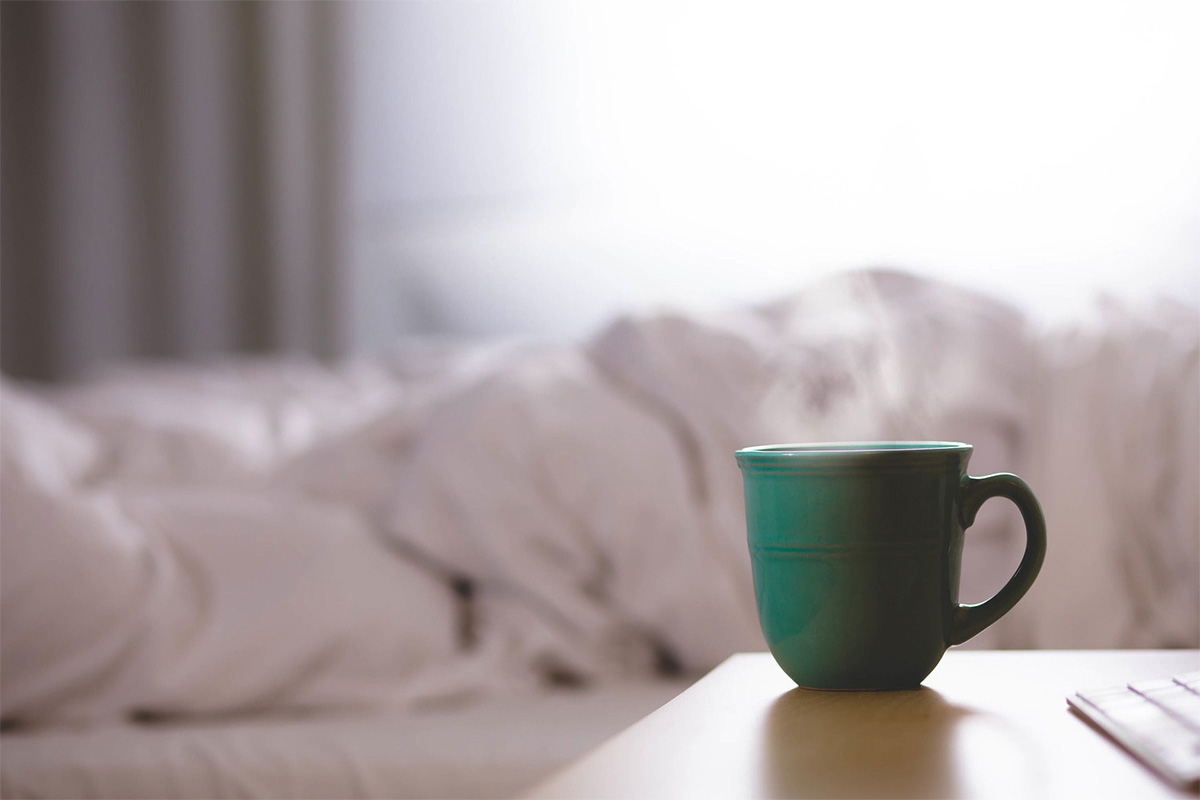 Coffee Mug Sitting Bedside